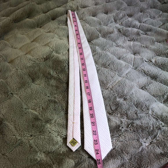 NWOT Boys Pink & White Seer Sucker Tie Class Club Gold Label. Spring/Easter - Picture 2 of 8
